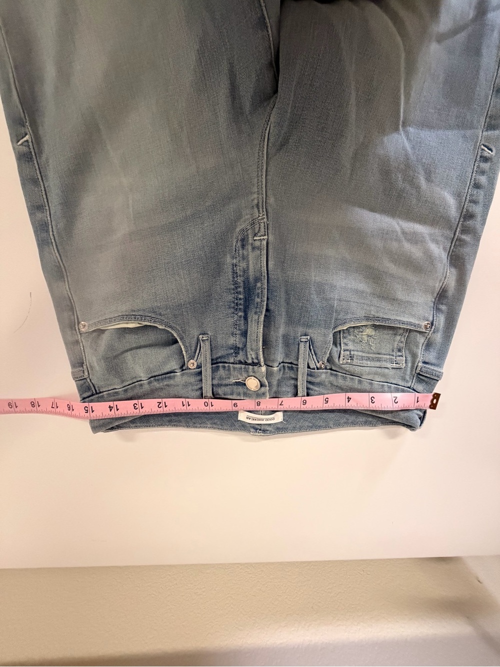 Good American Women's Jeans Sz 14/32 Light Blue Denim Jeans - Picture 7 of 13